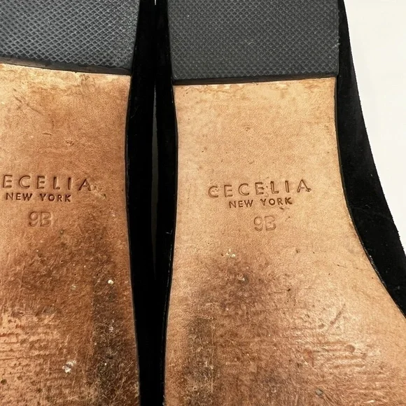 Cecelia New York Heidi Pom Pom Flat in Black Womens Size 9 B - Picture 10 of 10